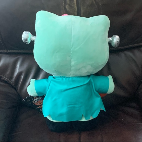 Hello Kitty Frankenstein with Pumpkin Large Plush Halloween Greeter - Picture 11 of 13
